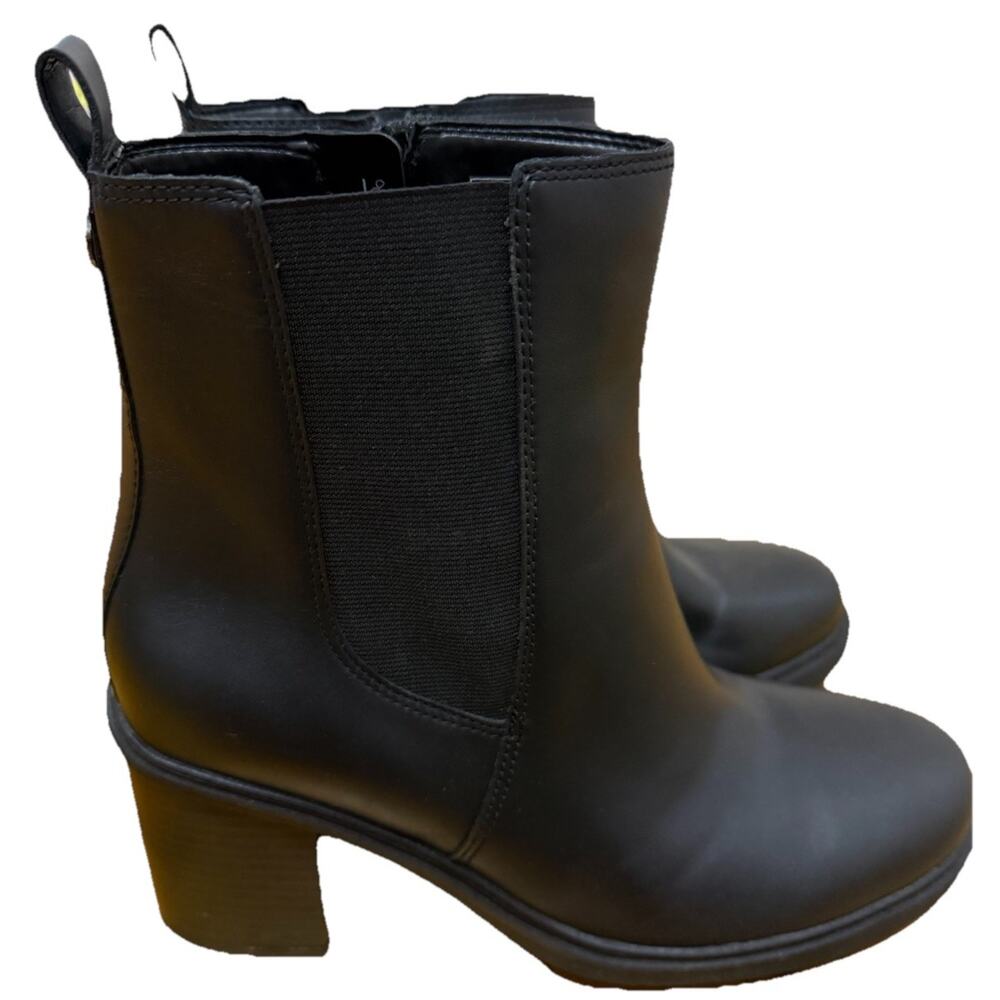 VIONIC Women’s Truckee Weather Proof Black Heeled Ankle Leather Boots Size 9.5 - Picture 4 of 8